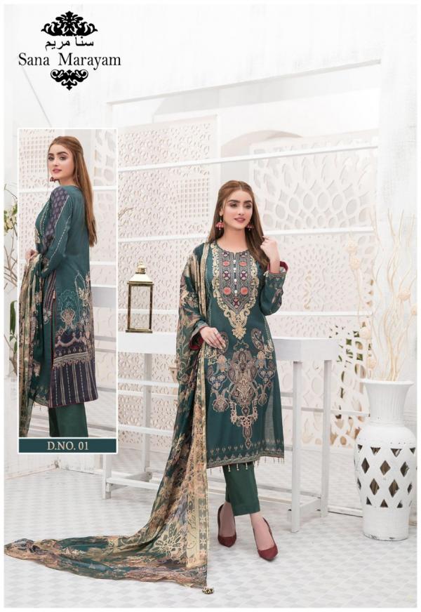 Sana Marayam Gulaal Classy Luxury Lawn Cotton Karachi Collection